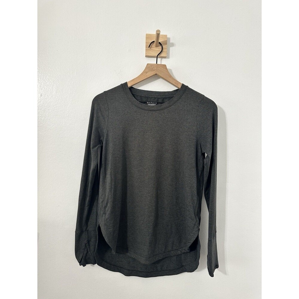 Athleta Uptempo Top Long Sleeve Athletic Tunic Heathered Gray Small Shirt